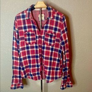 Hollister Red and Blue Checkered Shirt